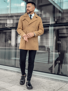 Двуредно късо мъжко зимно палто Camel Bolf 11Z8215A