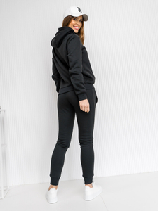 Черен дамски анцуг с качулка Bolf 20382