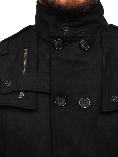 Мъжко палто черно Bolf 8857