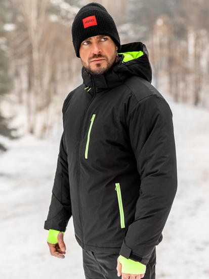 Черно мъжко зимно спортно яке Bolf HH011