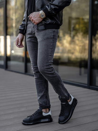 Графитени мъжки дънки slim fit Bolf 6597