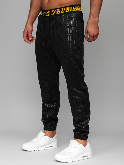 Черен мъжки анцуг с качулка Bolf 3A161