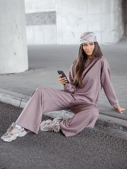 Дамски двуцветен спортен комплект капучино Bolf 821111