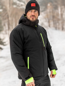 Черно мъжко зимно спортно яке Bolf HH011