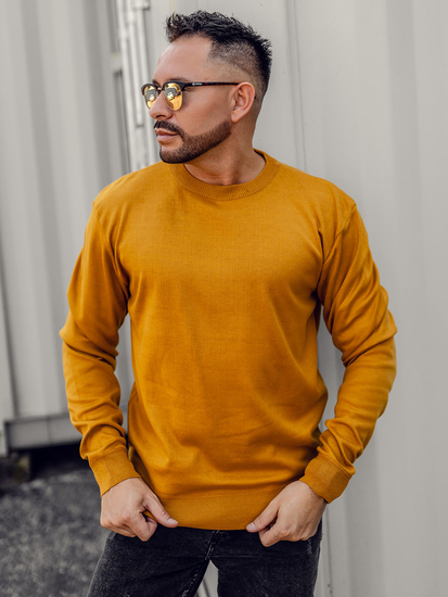 Мъжки пуловер цвят камел Bolf GFC01
