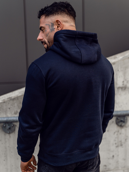 Мастиленосин мъжки суитшърт с качулка с джоб тип кенгуру Bolf 2009A