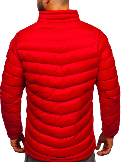Мъжко зимно спортно капитонирано яке червено Bolf 1100