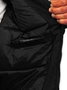 Черно мъжко зимно яке Bolf 25M9805