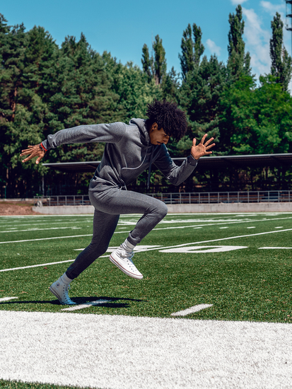 Антрацит анцуг мъжки с качулка Bolf D003