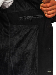 Мъжко зимно палто черно Bolf 1047-1