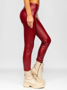 Бордо дамски клин от имитация на кожа Bolf 0012