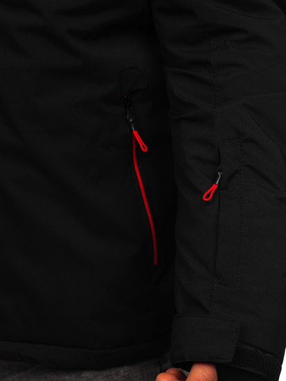 Черно-червено мъжко зимно спортно ски яке Bolf 7097