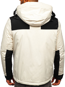 Бяло мъжко зимно яке Bolf J1905