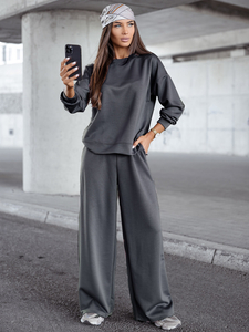 Дамски двуцветен спортен комплект графитен Bolf 821111