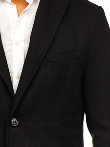 Мъжко зимно палто черно Bolf 1047-1