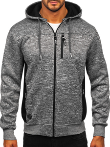 Сив изолиран мъжки суичър с качулка Bolf TC1305