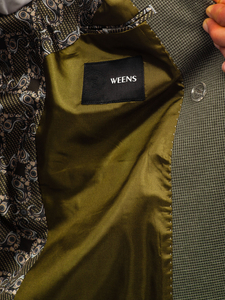 Елегантно мъжко сако с двойно закопчаване в зелено Bolf 005