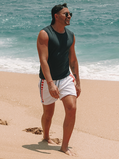 Тениска tank top без принта тъмносиня Bolf 99001