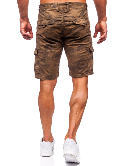 Кафяви мъжки къси камуфлажни карго панталони Bolf ZK8806