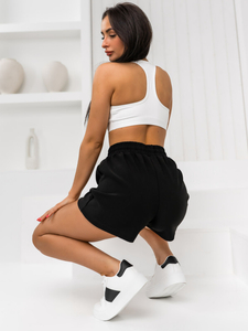 Черен къс дамски спортен панталон Bolf H60A1