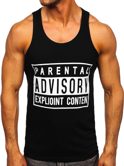 Черен потник с принт Bolf 14855