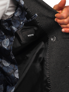 Антрацитно мъжко елегантно сако с двойно закопчаване Bolf 007