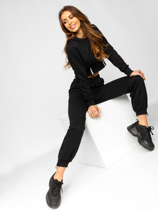 Черен oversize дамски анцуг от две части Bolf 8C78A1