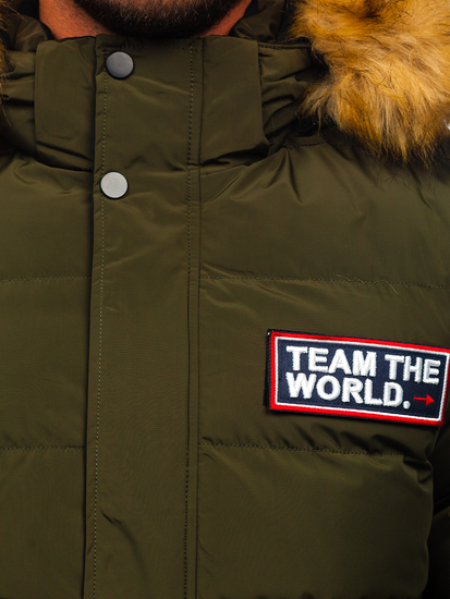 Каки дълго мъжко капитонирано зимно яке Bolf 6476