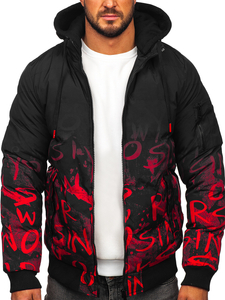 Червено капитонирано мъжко зимно яке Bolf 27M8102