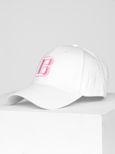 Бяла шапка с козирка Bolf CZ06