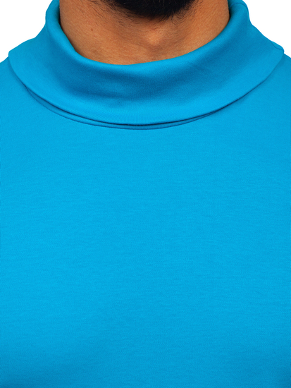Синя базова мъжка памучна водолазка Bolf 535