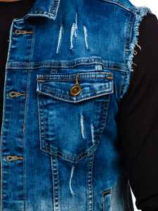 Тъмносиня дънкова мъжка риза Bolf G112