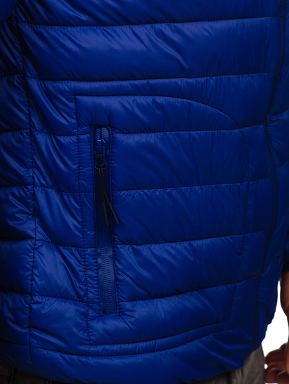 Тъмносиньо мъжко капитонирано преходно яке Bolf 13007