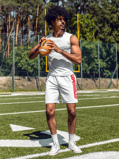 Мъжки потник без принт бял Bolf 99001