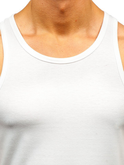 Мъжки потник без принт бял Bolf 99002