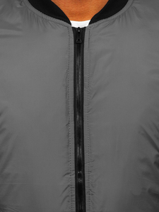 Мъжко преходно яке тип бомбър сиво Bolf AK95