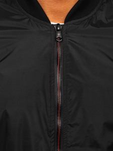 Черно мъжко преходно яке тип бомбър Bolf 7116