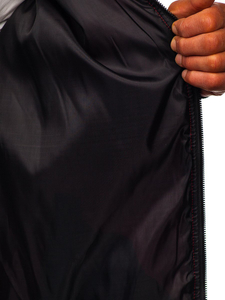 Червено мъжко преходно яке капитонирано тип бомбър Bolf MY-01