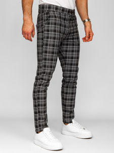 Мъжки панталони за джогинг от карирана материя Bolf 184175
