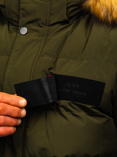 Каки дълго мъжко капитонирано зимно яке Bolf 6476