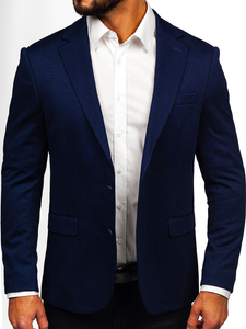 Тъмносиньо мъжко ежедневно яке Bolf 24401