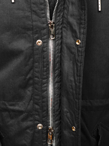 Мъжко зимно яке парка графитено Bolf EX838