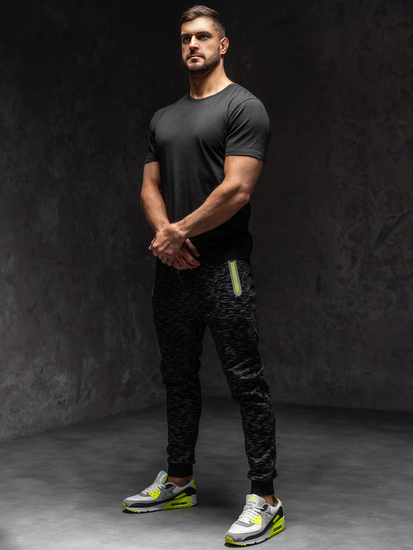 Мъжки черен спортен панталон Bolf 55037A1