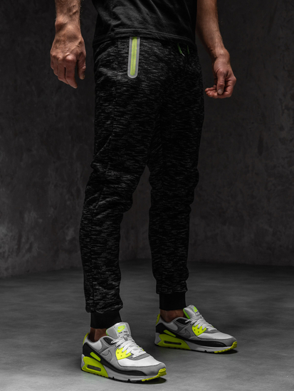 Мъжки черен спортен панталон Bolf 55037A1