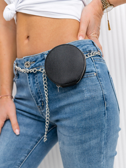 Син дамски деним панталон Bolf FL2165