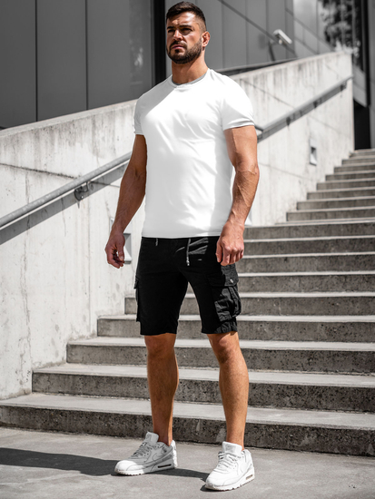 Черни къси мъжки карго панталони Bolf BB70011