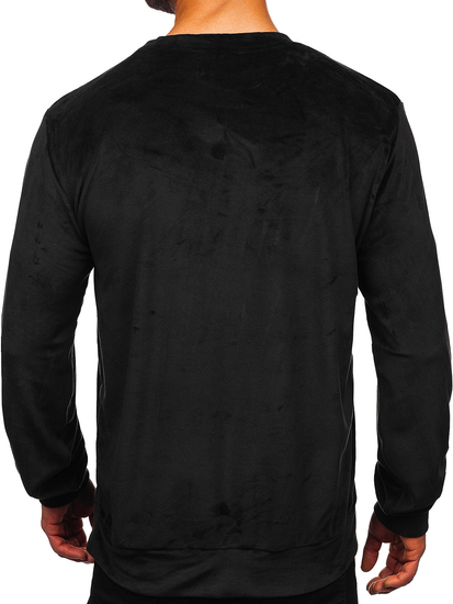 Мъжки черен плюшен суичър Bolf 8B1166