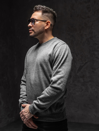 Мъжки суичър антрацит без качулка Bolf 2001A1