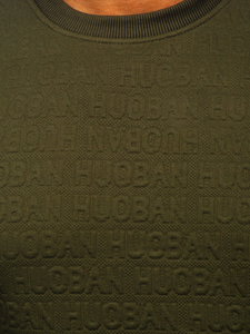 Мъжки суитшърт без качулка и с принт в цвят каки Bolf LJ0599