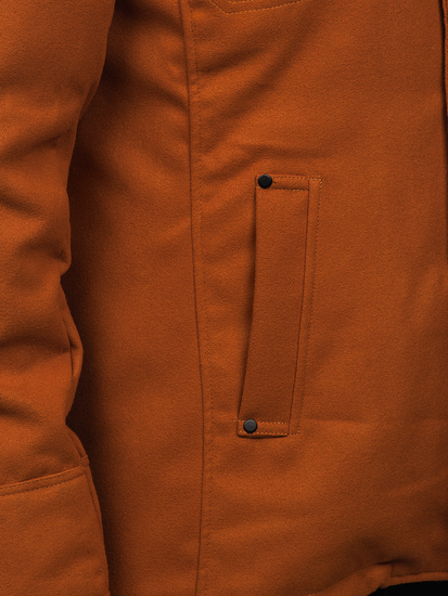 Мъжко палто в цвят камел Bolf 8856